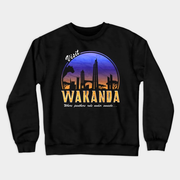 Visit Wakanda Crewneck Sweatshirt by Apgar Arts